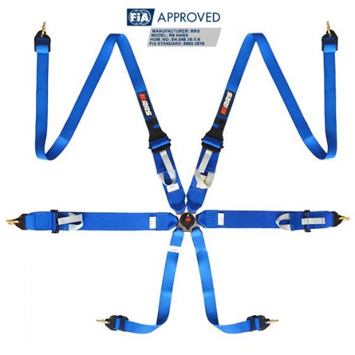 Bilde av RRS FIA 3" 2" R6 HANS® Superlight 2,8 Kg Blå Sikkerhetssele