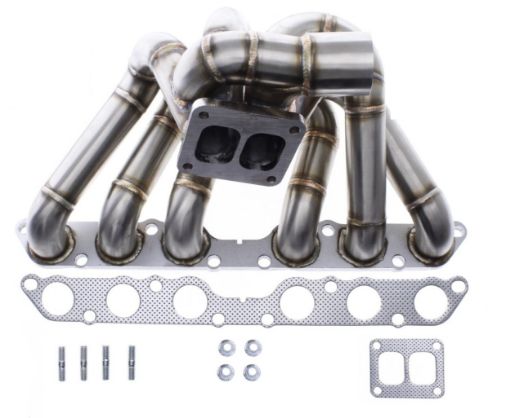 Bilde av Toyota 2JZGE turbo manifold - T4 split - 3mm. High Quality