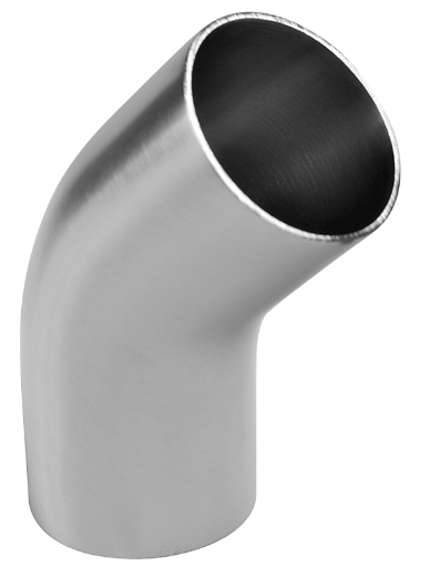 Bilde av 4" - 101,6mm. Rustfri rørbøyning 45 grader - 304