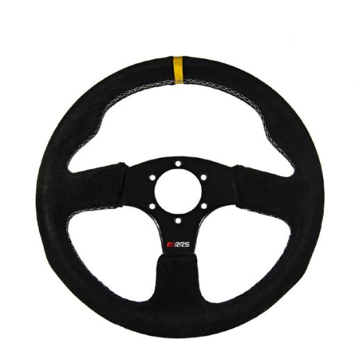 Bilde av RRS APEX Ratt – Flatt 330 mm – Svart Semsket