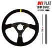 Bilde av RRS TRAJECT Ratt – Flatt 330 mm – Svart Semsket