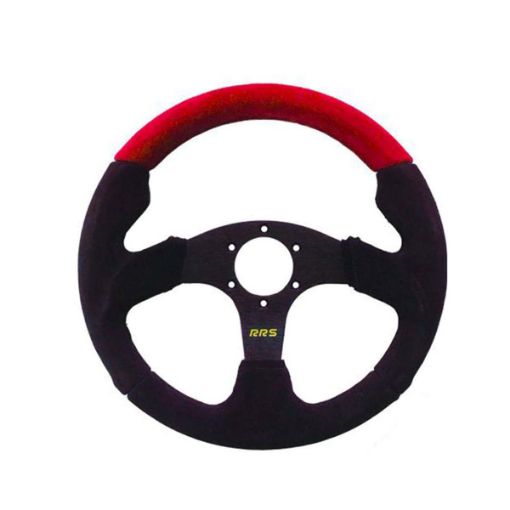 Bilde av RRS RACER Ratt – Flatt 320 mm – Rødt Semsket