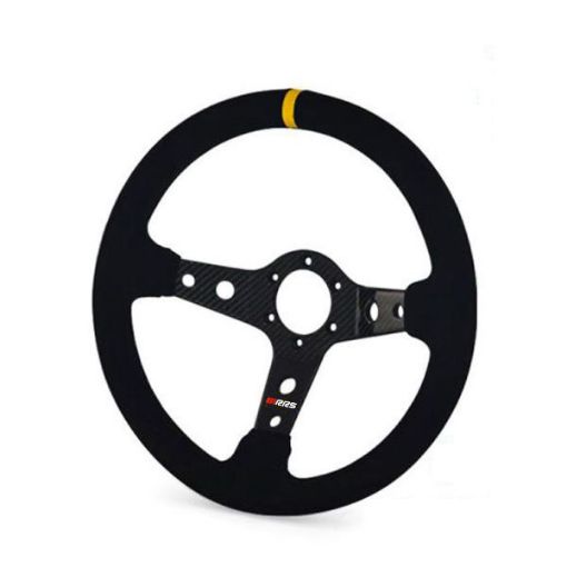 Bilde av RRS CARBON Ratt – Flatt 350 mm – Svart Semsket