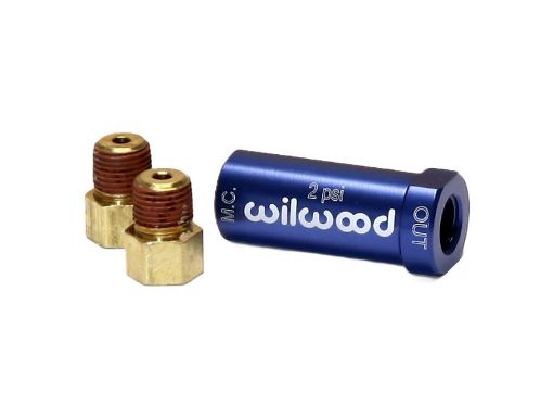 Bilde av Wilwood Residual Pressure Valve - New Style w/ Fittings - 2# / Blue
