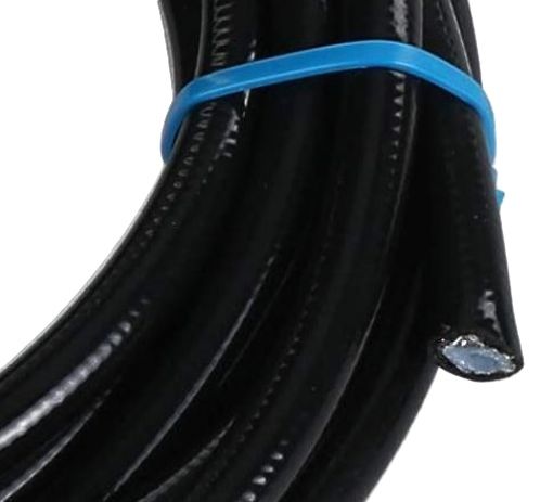 Bilde av AN3 - PTFE Nylonforsterket slange - Svart PVC