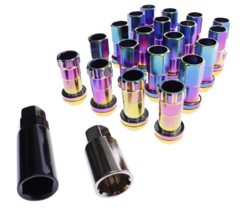 Bilde av Steel Wheel nuts - M12*1.5 - Neon - Set of 20 pc.