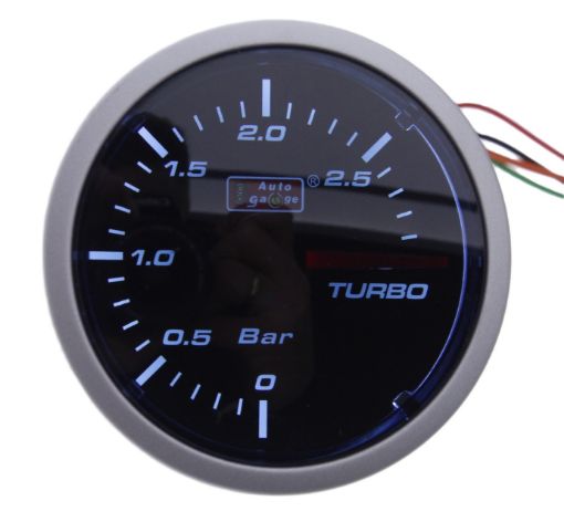 Bilde av Autogauge ladetrykksklokke - LiteDark - 3 Bar (Ytre dekorasjon er litt lys i fargen)