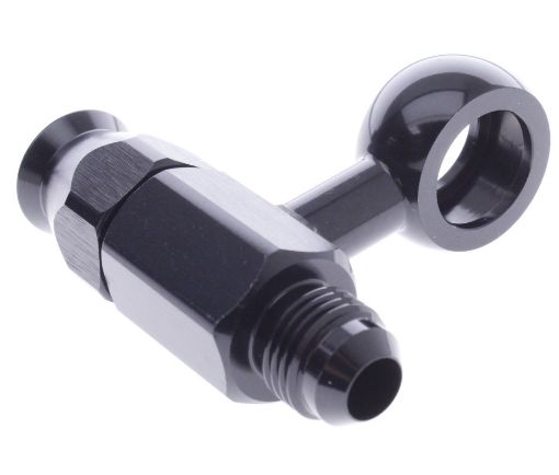 Bilde av ID 15,7mm. - 90 deg. Double AN6/PTFE - Banjo fit - Black