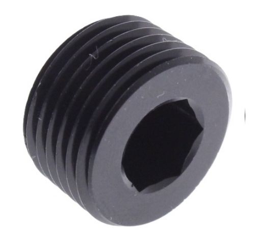 Bilde av Svart plugg til 1/2" NPT Svart alu