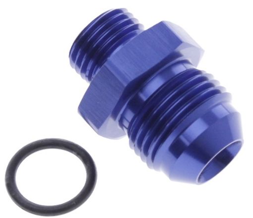 Bilde av AN6 Han - AN10 O-ring (7/8"x14 SAE UNF) Han - Nippel kobling - Blå Alu