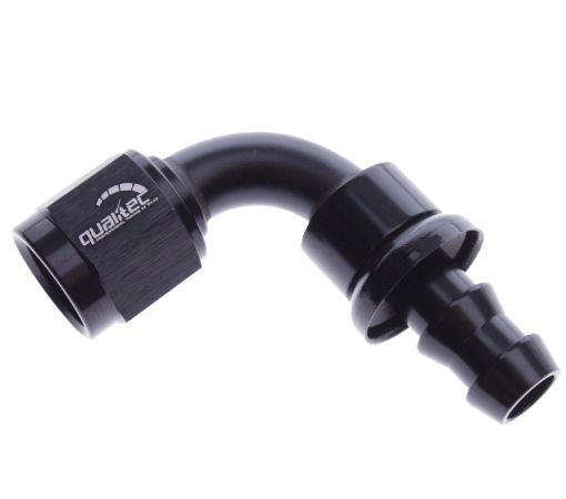 Bilde av 90gr. AN kobling - AN-6 - Svart - Push lock
