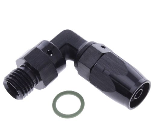 Bilde av 90gr. AN fitting - AN4 - M12x1.25 - Sort