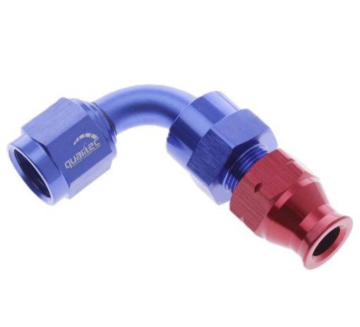 Bilde av 90gr. AN fitting - Tube To female Adapter AN-6 - Rød/Blå - 5/16" (7,93mm.)