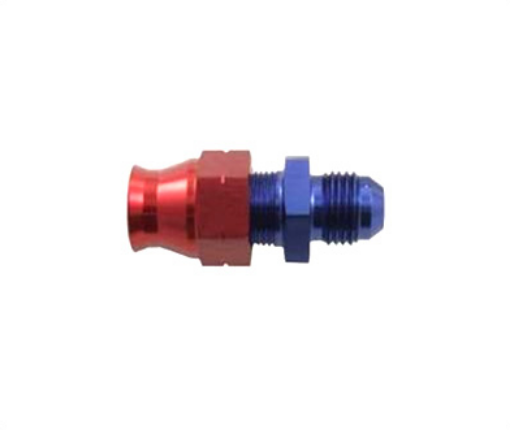 Bilde av Rett tube to female AN kobling - AN-6 - Rød/Blå - 3/8" (9,52mm.)