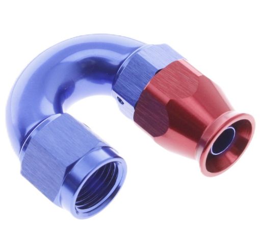Bilde av 180gr. PTFE AN kobling - AN-8 - Rød/Blå - High Flow