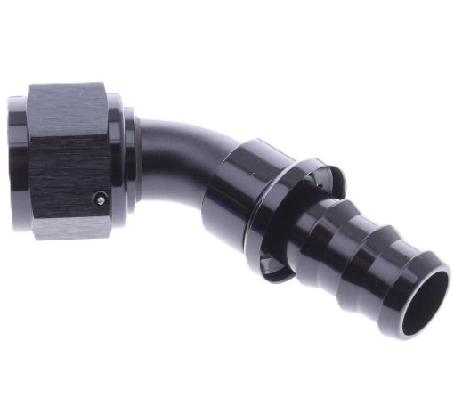 Bilde av 45gr. AN kobling - AN-12 - Svart - Push lock