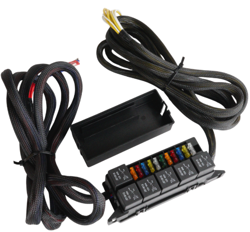 Bilde av Sikringsboks - 11 sikringer - 6x40 AMP reléer - 3 meter ledninger