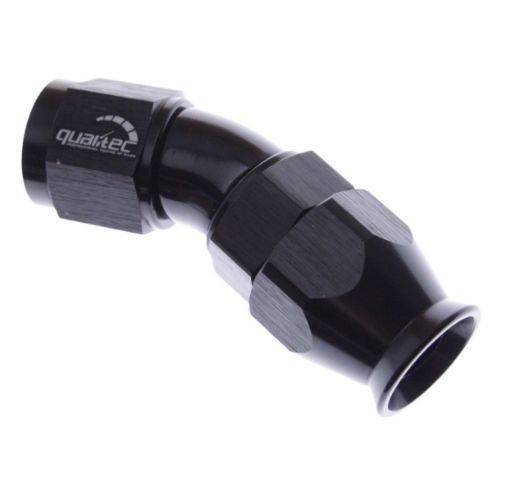 Bilde av 45gr. PTFE AN fitting - AN-6 - High flow - Sort