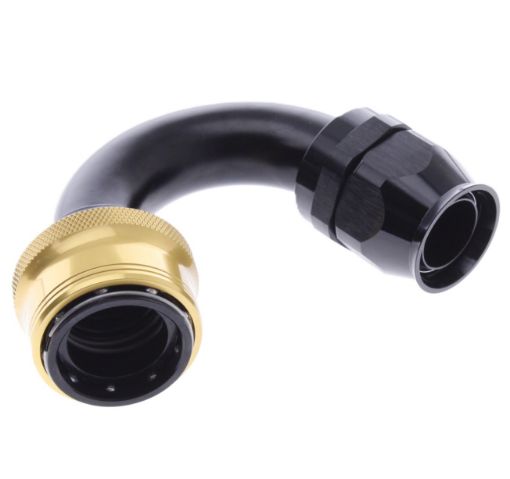 Bilde av 150° PTFE Quick Connect Hose Ends -Black/Gold - AN16