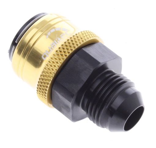Bilde av AN male quick connect adapter -Black/Gold - AN8