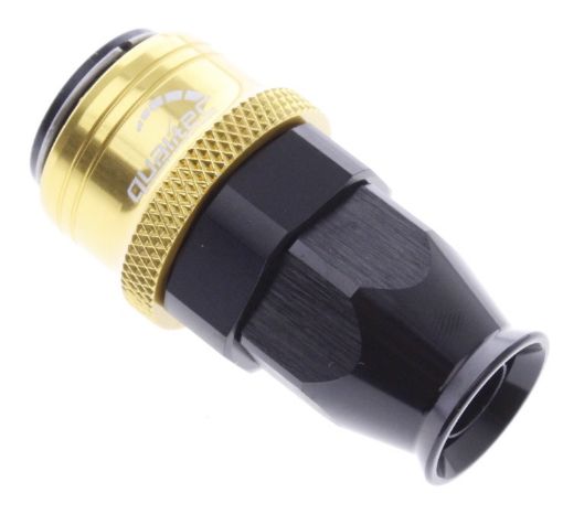 Bilde av Straight PTFE Quick Connect Hose Ends -Black/Gold - AN8