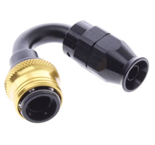 Bilde av 150° PTFE Quick Connect Hose Ends -Black/Gold - AN6