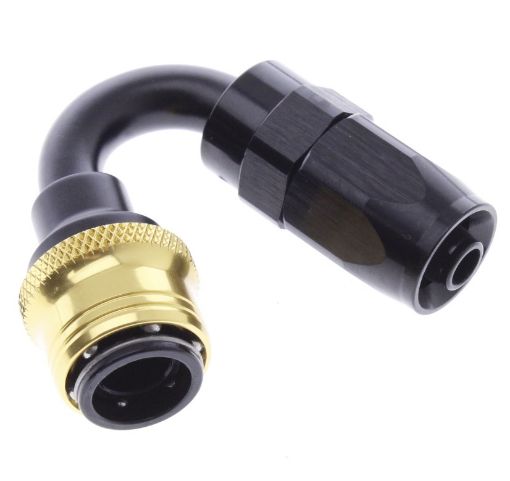 Bilde av 150° Quick Connect Hose Ends -Black/Gold - AN6