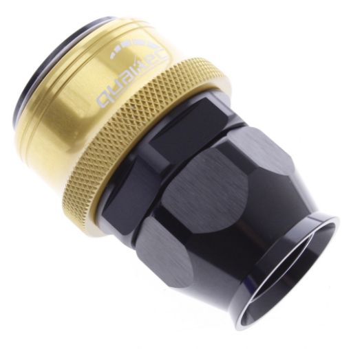 Bilde av Straight PTFE Quick Connect Hose Ends -Black/Gold - AN12