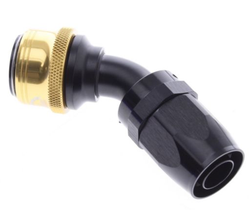 Bilde av 45° Quick Connect Hose Ends -Black/Gold - AN12