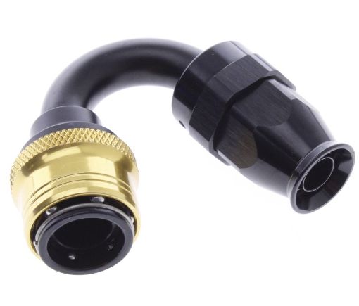 Bilde av 150° PTFE Quick Connect Hose Ends -Black/Gold - AN8