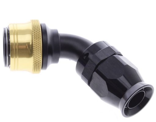 Bilde av 60° PTFE Quick Connect Hose Ends -Black/Gold - AN12