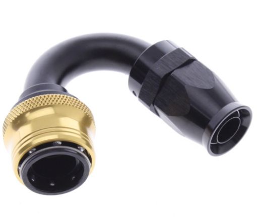 Bilde av 150° PTFE Quick Connect Hose Ends -Black/Gold - AN10