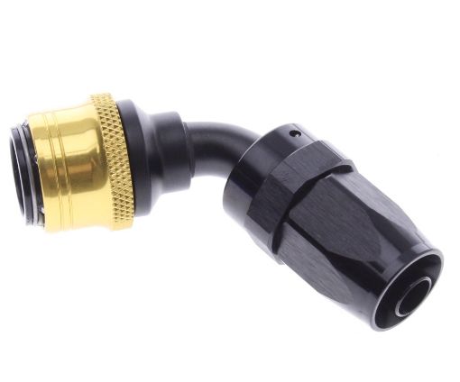 Bilde av 60° Quick Connect Hose Ends -Black/Gold - AN8