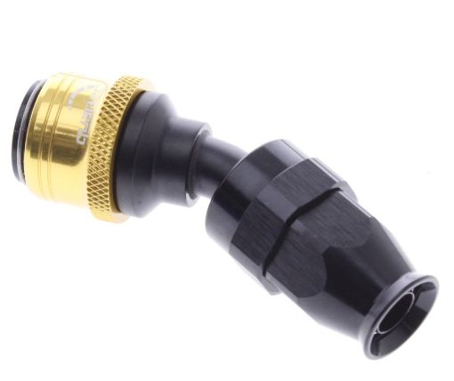 Bilde av 30° PTFE Quick Connect Hose Ends -Black/Gold - AN8