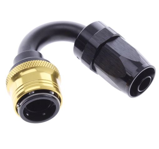 Bilde av 150° Quick Connect Hose Ends -Black/Gold - AN8