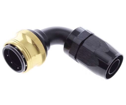 Bilde av 90° Quick Connect Hose Ends -Black/Gold - AN12