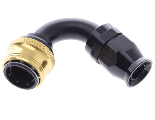 Bilde av 120° PTFE Quick Connect Hose Ends -Black/Gold - AN12