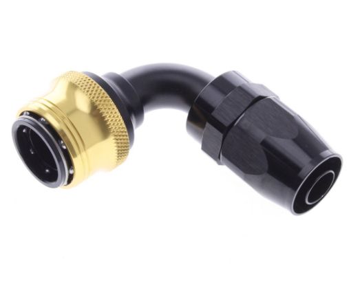 Bilde av 90° Quick Connect Hose Ends -Black/Gold - AN10