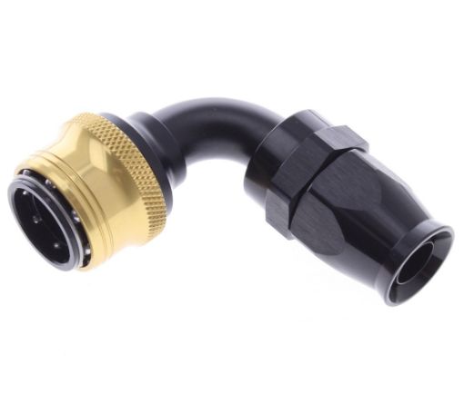 Bilde av 90° PTFE Quick Connect Hose Ends -Black/Gold - AN10