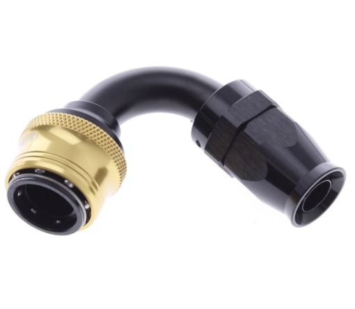 Bilde av 120° PTFE Quick Connect Hose Ends -Black/Gold - AN10
