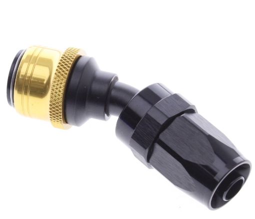 Bilde av 30° Quick Connect Hose Ends -Black/Gold - AN8