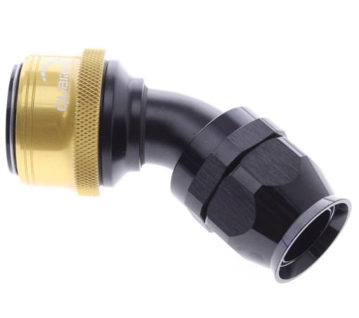 Bilde av 45° PTFE Quick Connect Hose Ends -Black/Gold - AN16