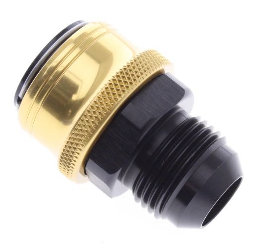Bilde av AN male quick connect adapter -Black/Gold - AN12