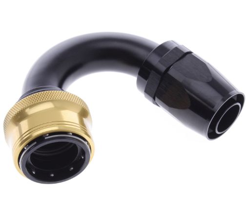 Bilde av 150° Quick Connect Hose Ends -Black/Gold - AN16