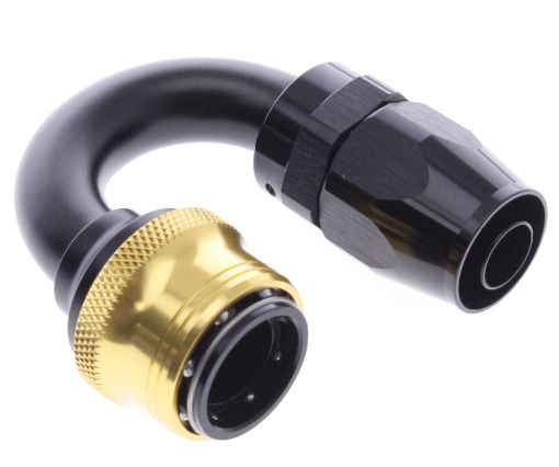 Bilde av 180° Quick Connect Hose Ends -Black/Gold - AN10