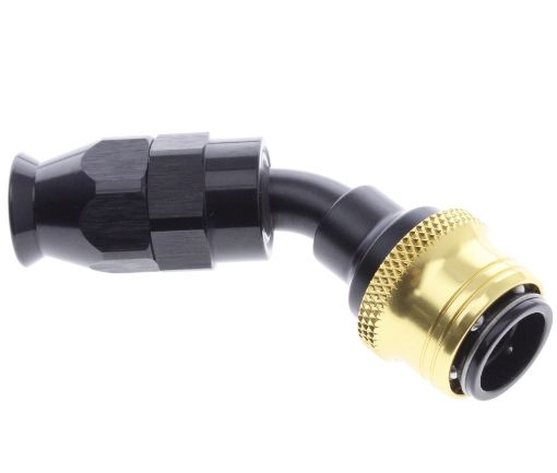 Bilde av 45° PTFE Quick Connect Hose Ends -Black/Gold - AN6
