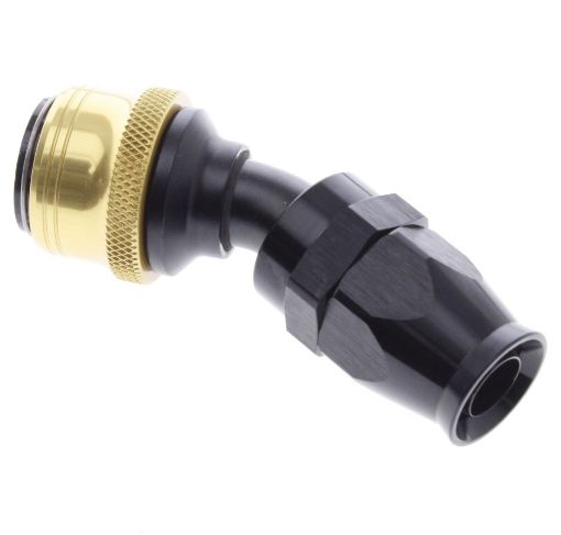 Bilde av 30° PTFE Quick Connect Hose Ends -Black/Gold - AN10
