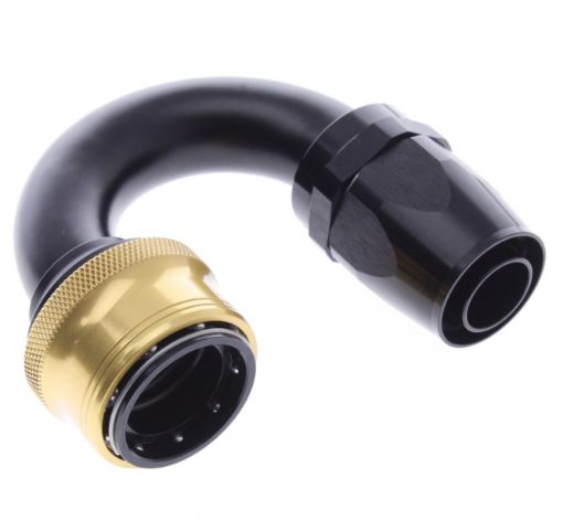 Bilde av 180° Quick Connect Hose Ends -Black/Gold - AN16