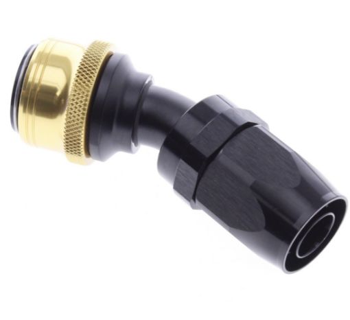 Bilde av 30° Quick Connect Hose Ends -Black/Gold - AN12