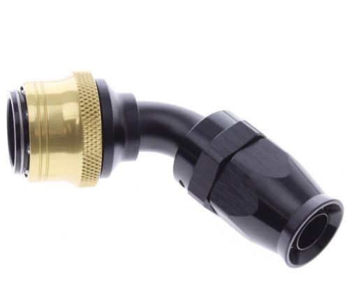 Bilde av 60° PTFE Quick Connect Hose Ends -Black/Gold - AN10